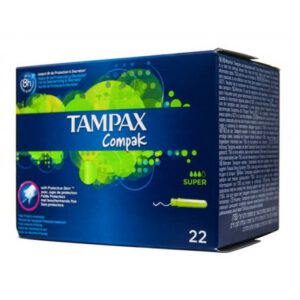 TAMPAX COMPAK TAMPON 100%ALGODON SUPER 22 U